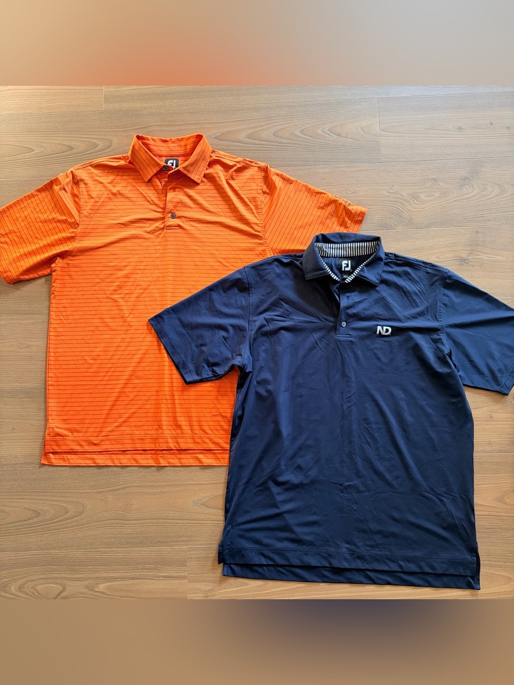 FootJoy Men’s Polo Duo - Orange & Navy